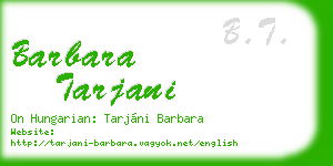 barbara tarjani business card