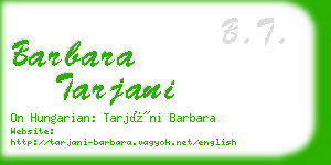barbara tarjani business card